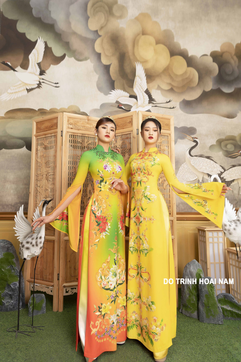 Xu hướng áo dài Tết đẹp 2022